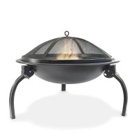 Round Fire Pit Charcoal Outdoor  Fire Basket