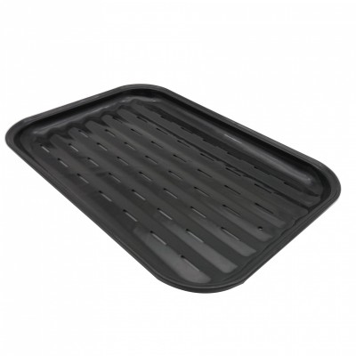 FDA Enamel Fish Wok Topper Grill Basket BBQ Pan