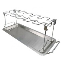 Stainless steel Chicken wing rack set BBQ grill chicken leg rack for outdoor Barbeque tools